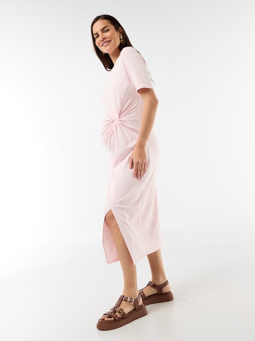 Robe grossesse torsadée devant - Kiabi