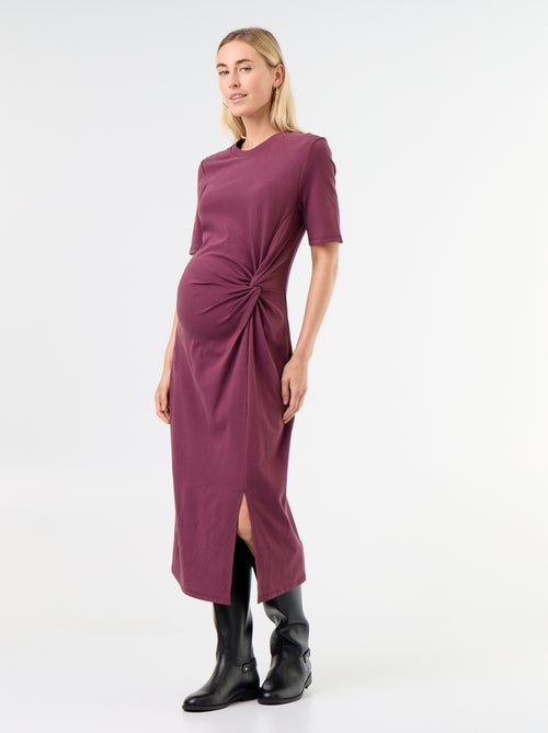 Robe grossesse torsadée devant - Kiabi