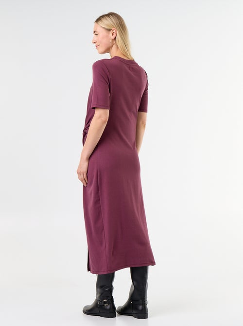 Robe grossesse torsadée devant - Kiabi