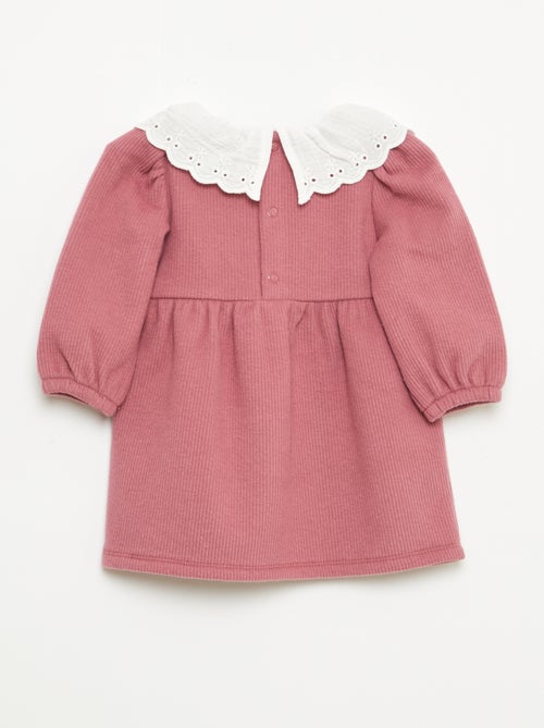 Robe interlock avec grand col gaze de coton - Kiabi