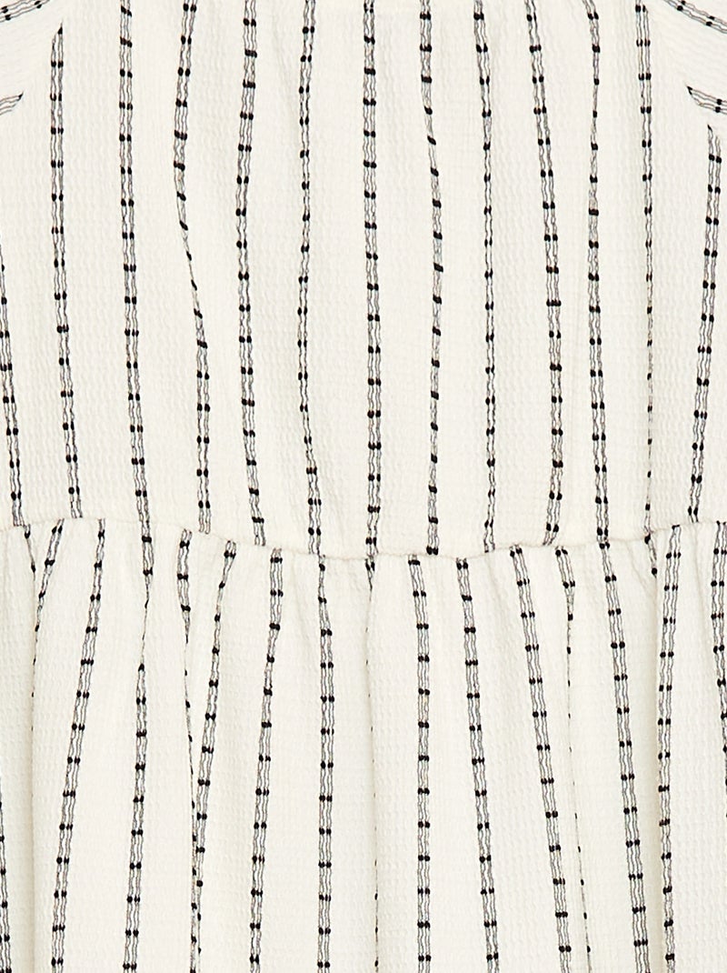 Robe légère à étage Blanc - Kiabi