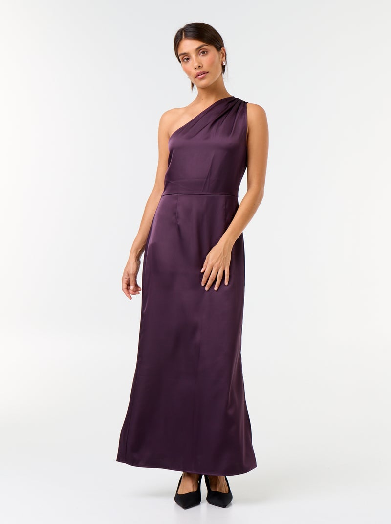 Robe longue à la coupe asymétrique Violet - Kiabi