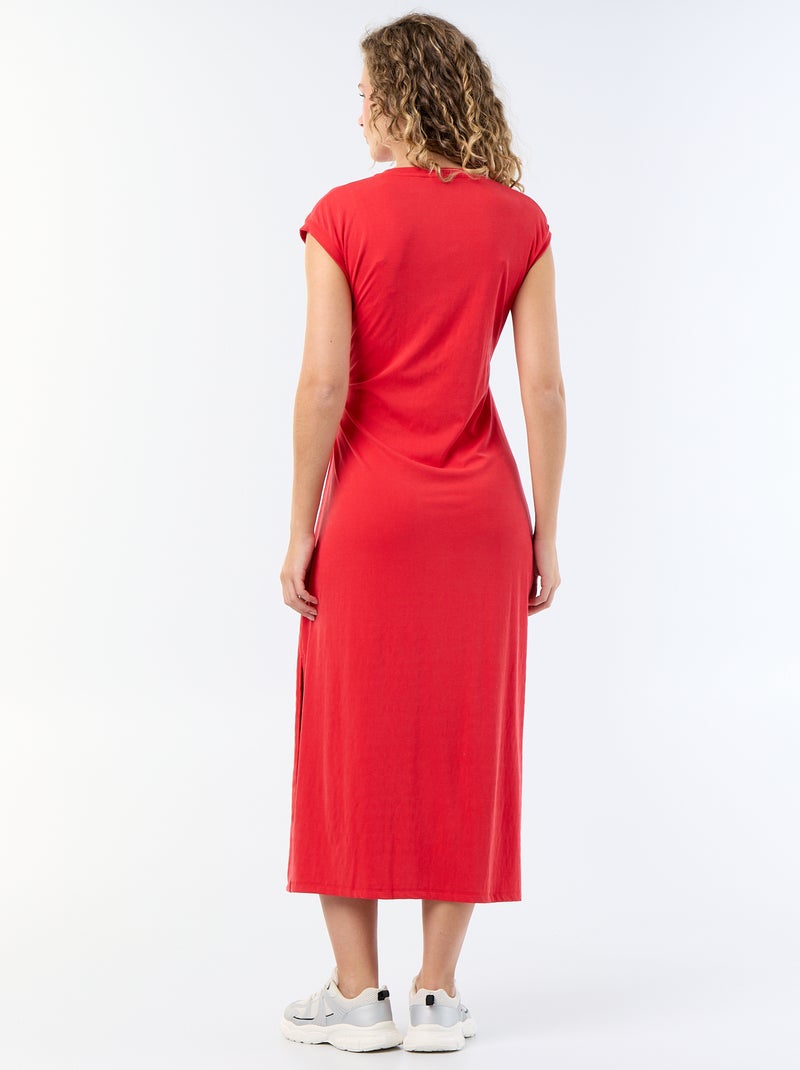 Robe longue à nouer Rouge - Kiabi