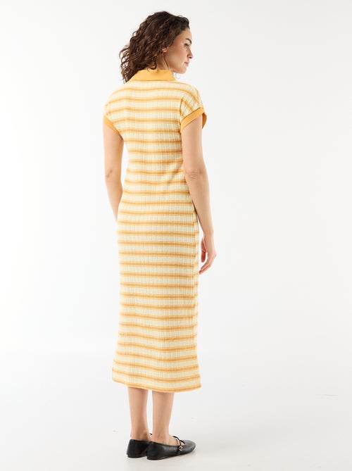 Robe longue col polo - Kiabi