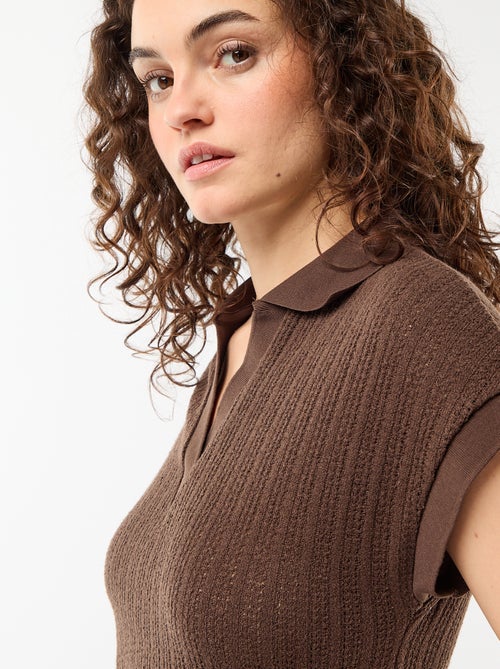 Robe longue col polo - Kiabi