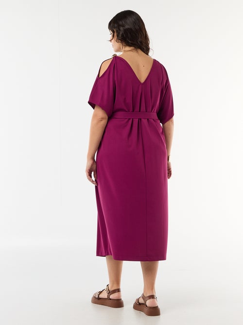 Robe longue de cérémonie à manches courtes - Kiabi