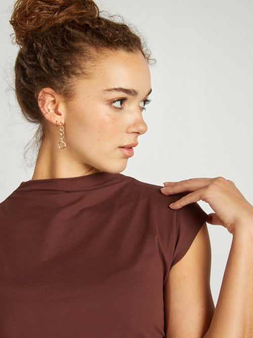 Robe longue effet drapé - Kiabi
