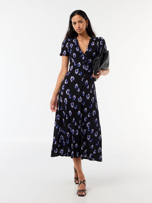 Robe longue imprimée all-over fine - Kiabi