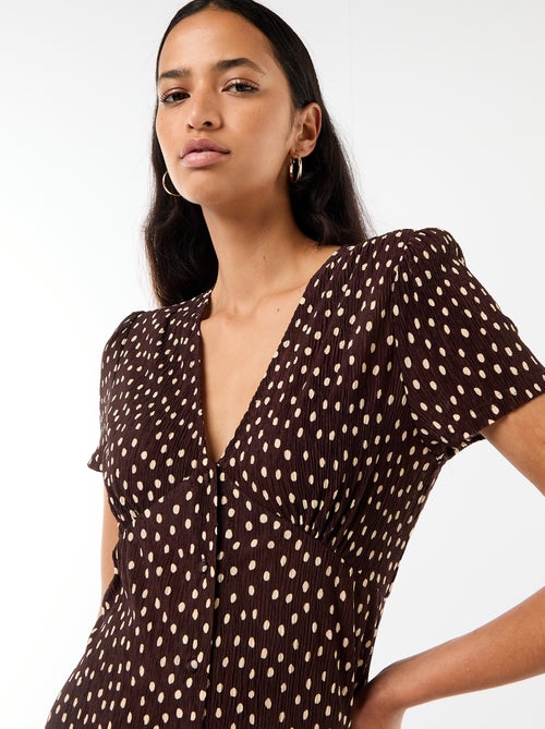 Robe longue imprimée all-over fine - Kiabi