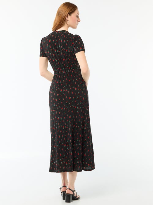 Robe longue imprimée all-over fine - Kiabi