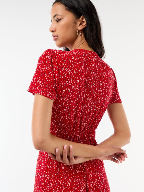 Robe longue imprimée all-over fine - Kiabi