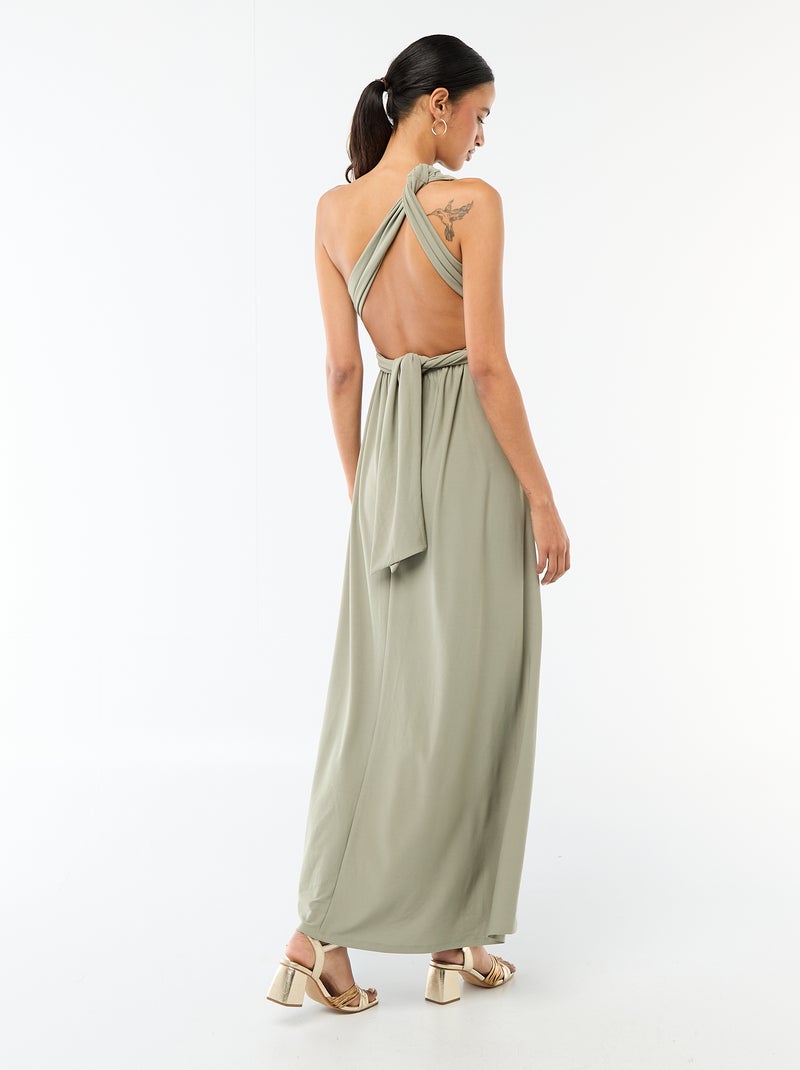 Robe longue multipositions Vert - Kiabi