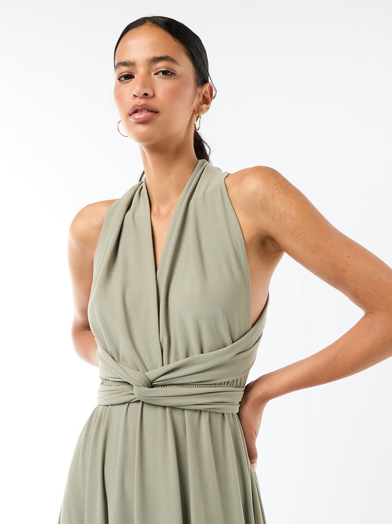 Robe longue multipositions Vert - Kiabi