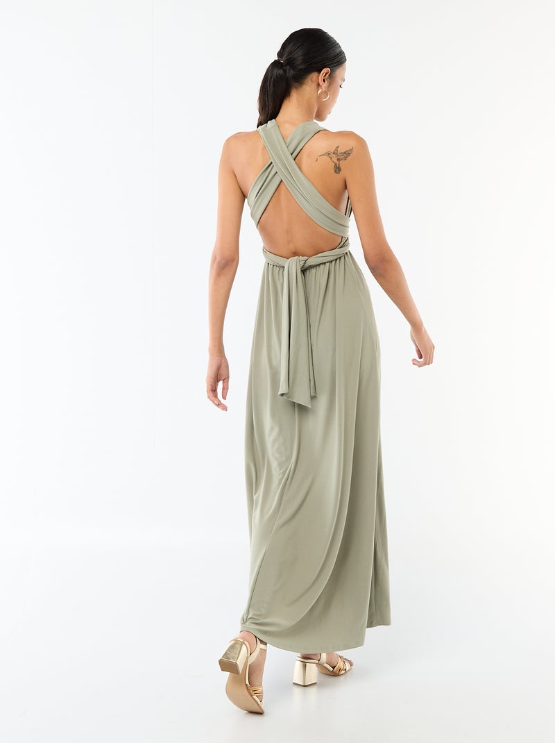 Robe longue multipositions Vert - Kiabi