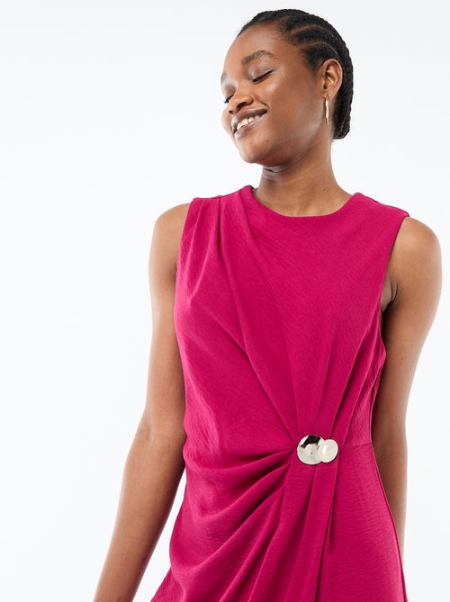 Robe longue sans manches avec effet drapé - Kiabi