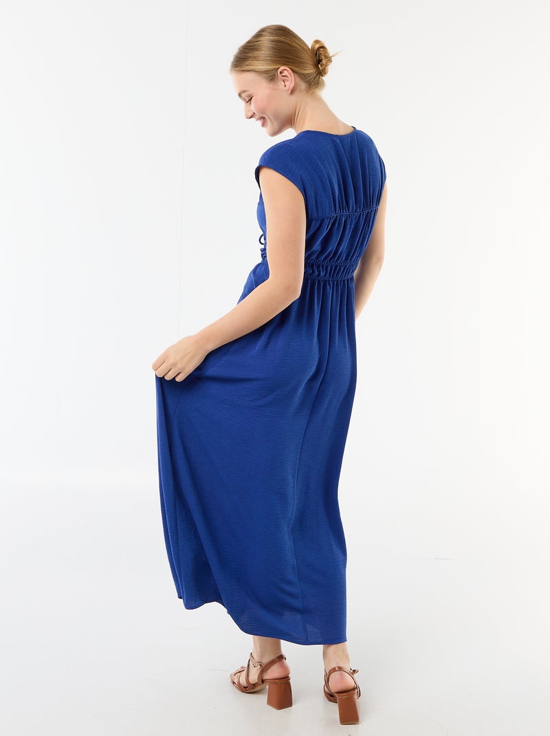 Robe longue sans manches avec nœud Bleu - Kiabi
