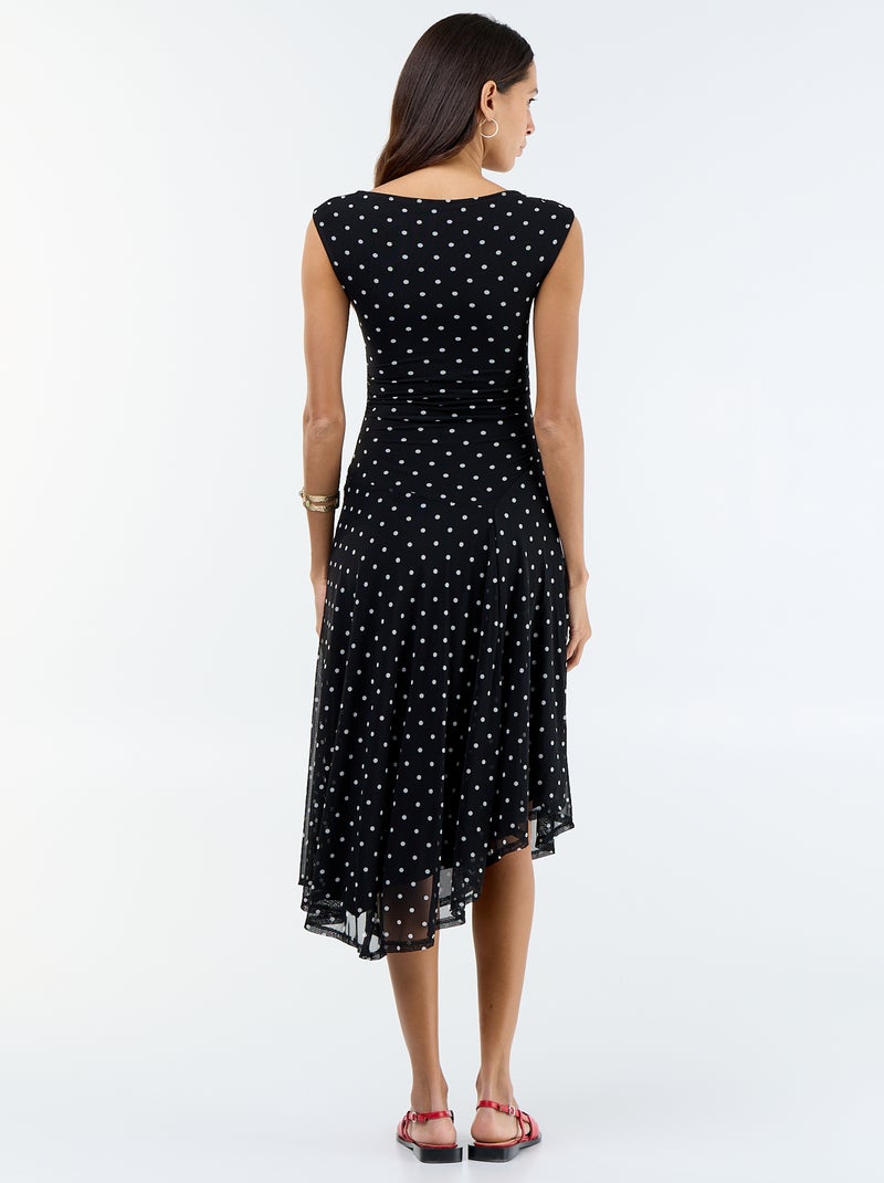 Robe longue sans manches bas asymétrique Noir - Kiabi