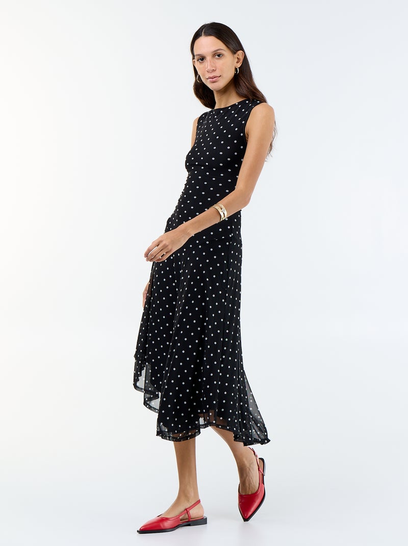 Robe longue sans manches bas asymétrique Noir - Kiabi