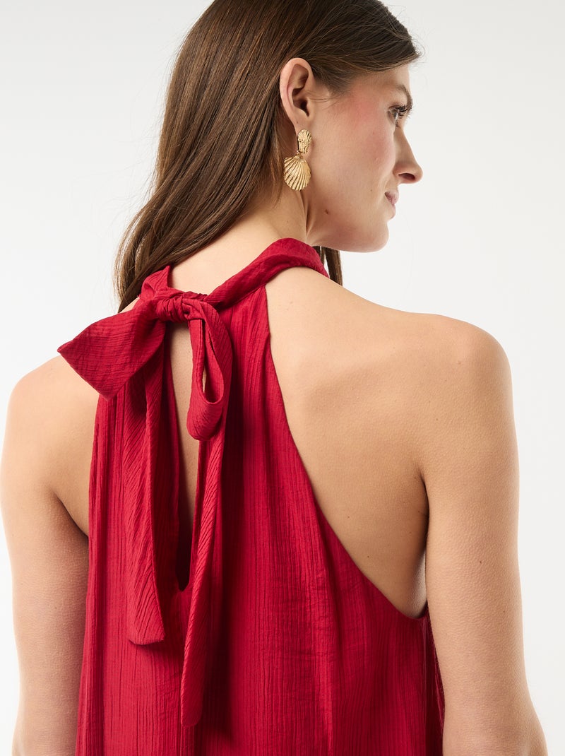 Robe longue sans manches Rouge - Kiabi