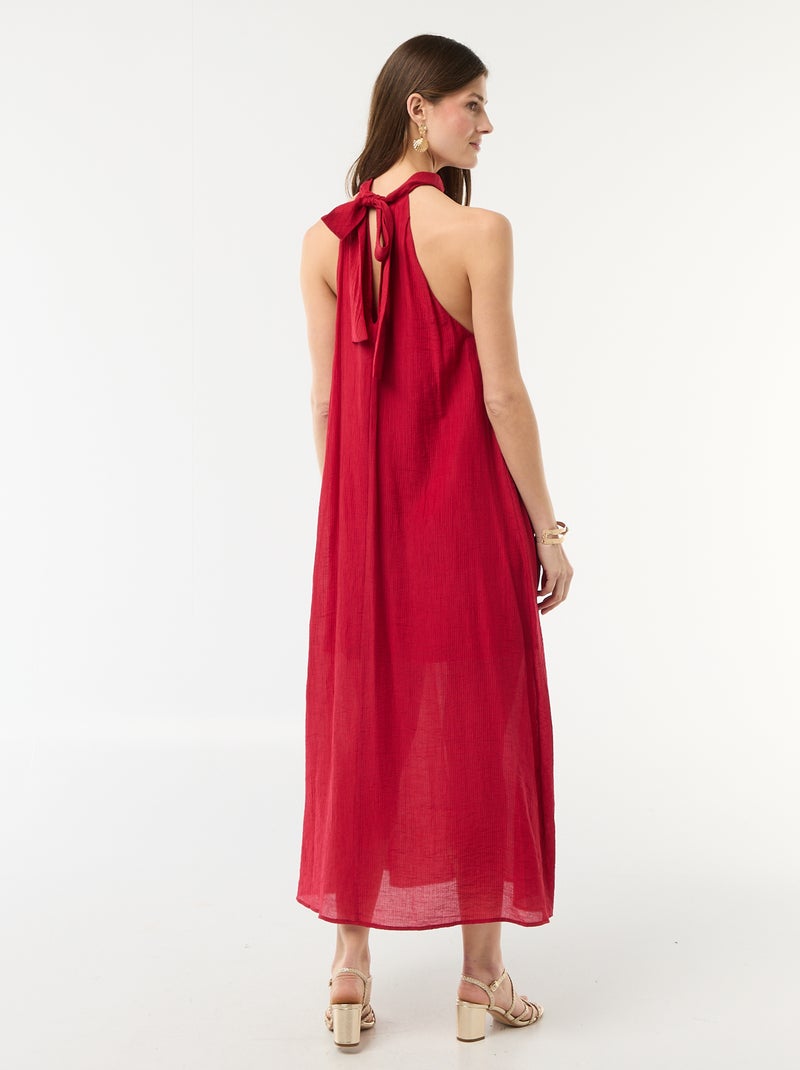 Robe longue sans manches Rouge - Kiabi