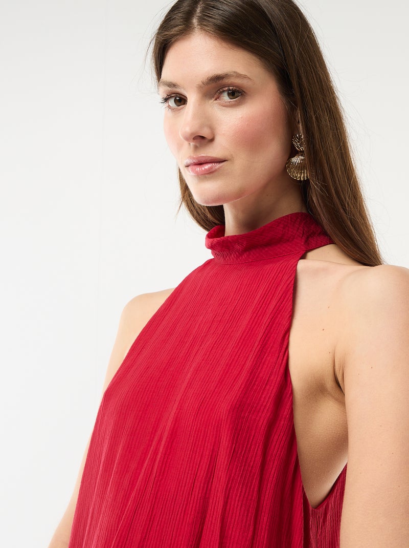 Robe longue sans manches Rouge - Kiabi