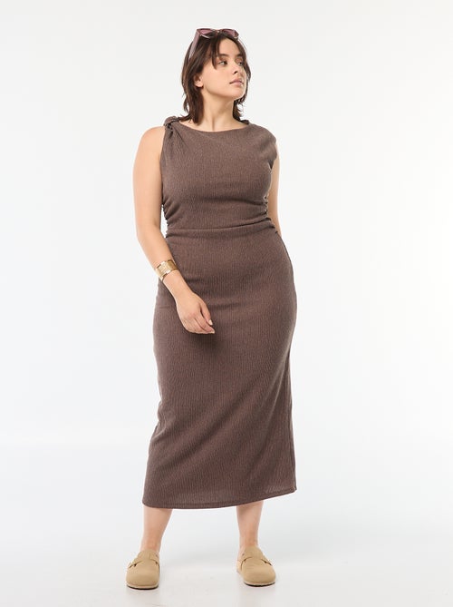 Robe longues sans manches en maille gaufrée - Kiabi