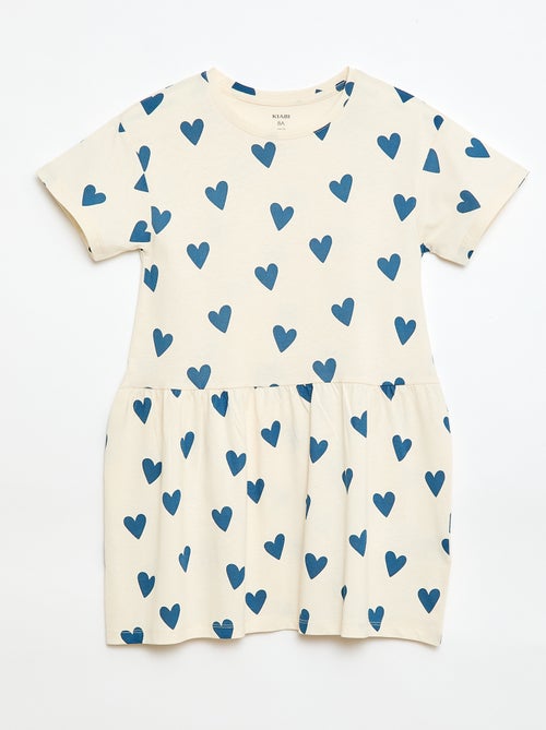 Robe manches courtes à motif - Kiabi