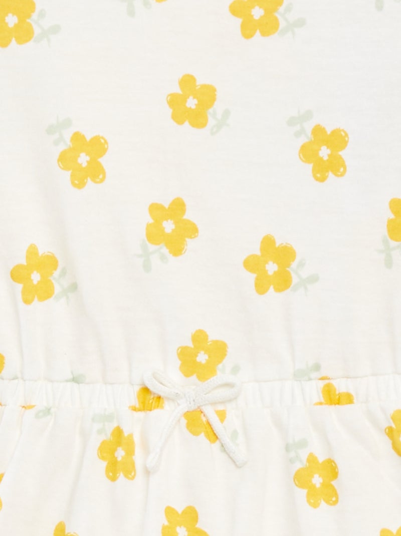 Robe manches courtes en jersey Blanc - Kiabi