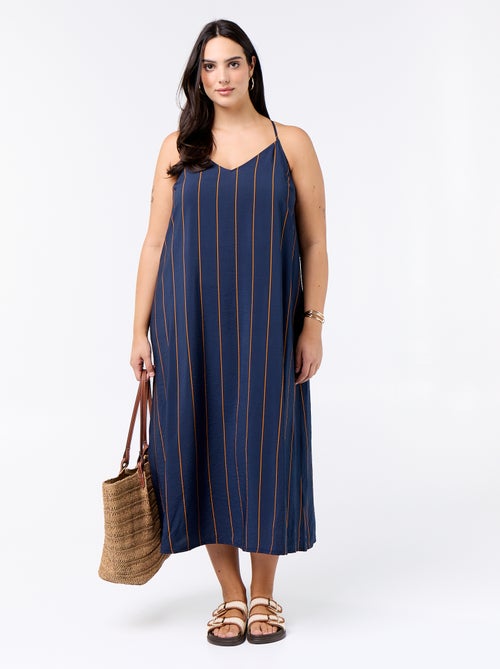 Robe midi à bretelles réglables - Kiabi