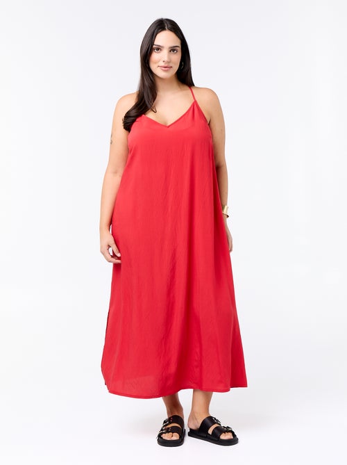 Robe midi à bretelles réglables - Kiabi