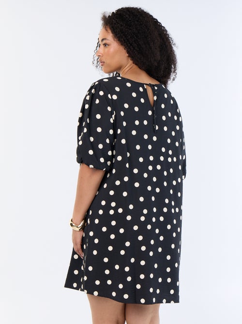 Robe midi manches ballon - Kiabi