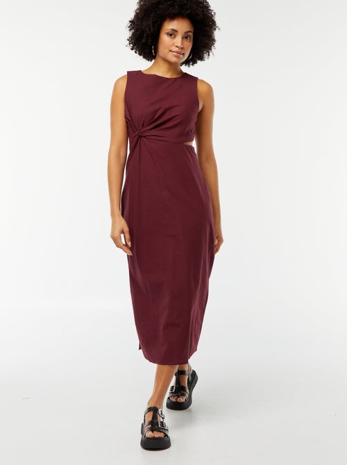 Robe midi sans manches ouverte sur le côté - Kiabi