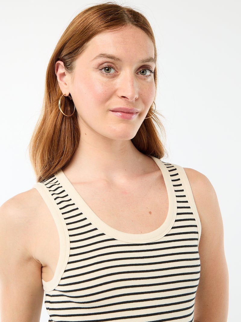 Robe midi type débardeur Blanc - Kiabi