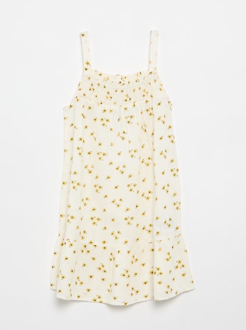 Robe motif all-over avec fines bretelles - Kiabi