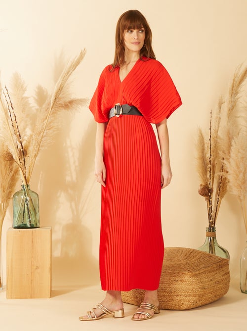 Robe plissée longue - Kiabi