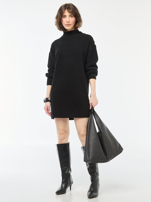 Robe pull avec boutons fantaisies - Kiabi
