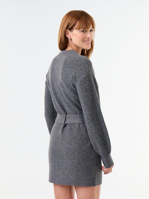 Robe pull avec ceinture - Kiabi