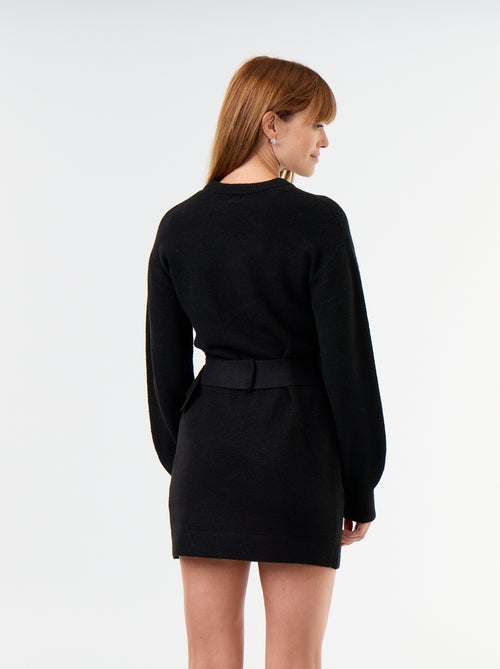Robe pull avec ceinture - Kiabi