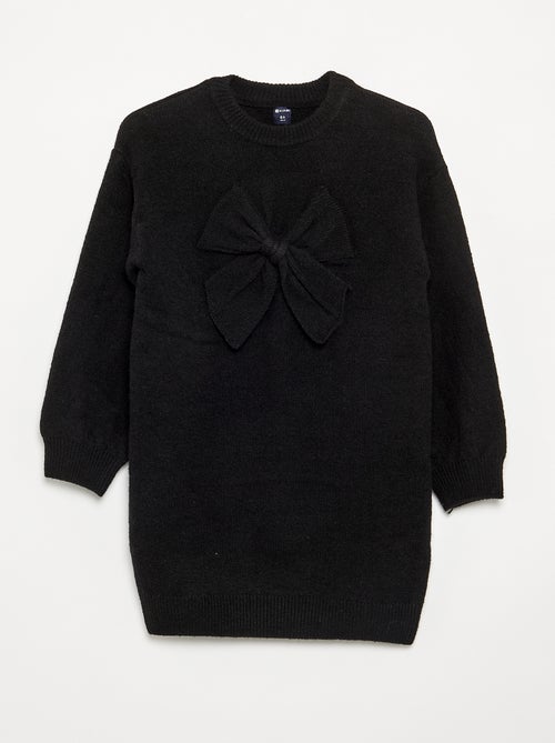 Robe pull avec grand nœud devant - Kiabi