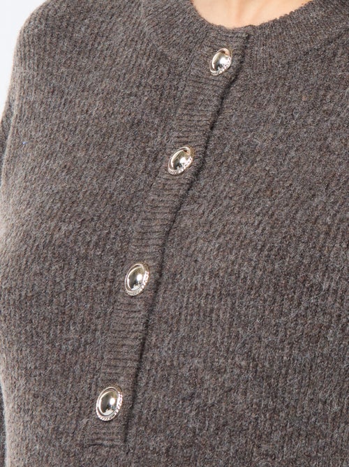 Robe pull d'allaitement à ouverture boutonnée - Kiabi