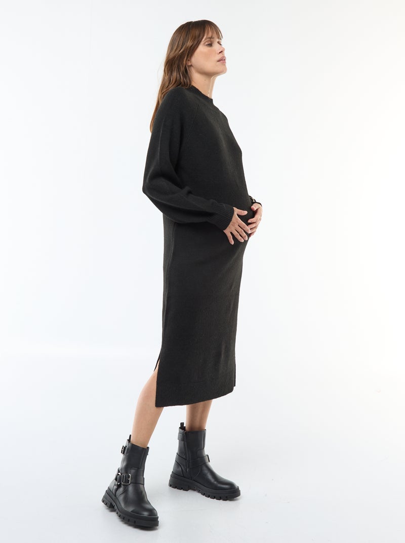Robe pull de maternité Noir - Kiabi