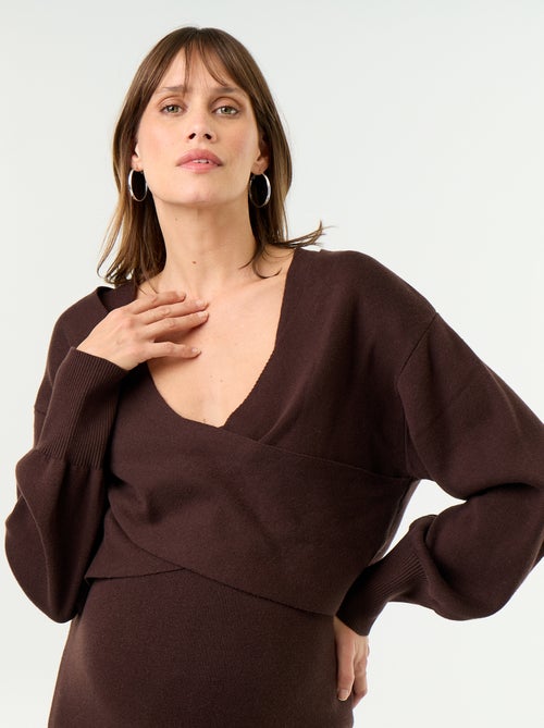 Robe pull maternité 2-en-1 - Kiabi