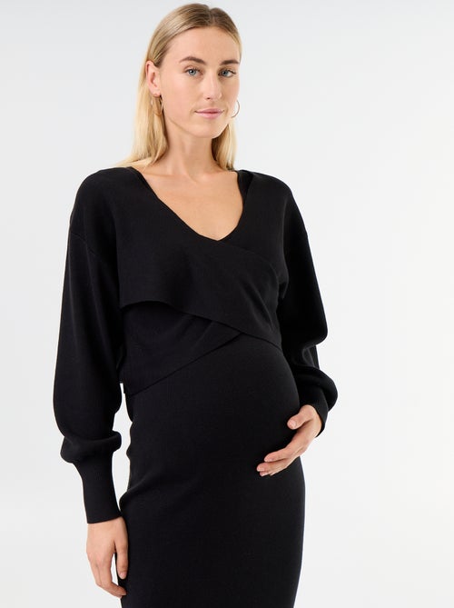 Robe pull maternité 2-en-1 - Kiabi