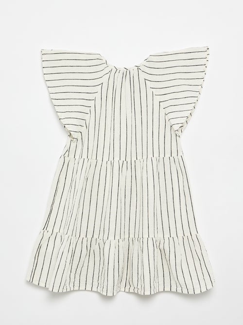 Robe rayée à coupe évasée - Kiabi