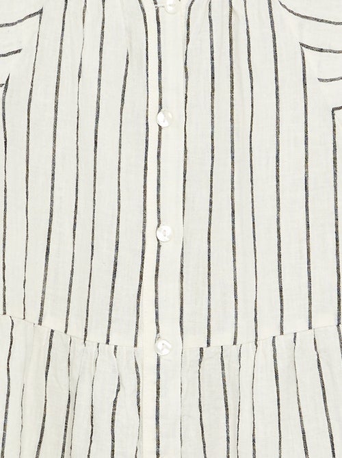 Robe rayée à coupe évasée - Kiabi