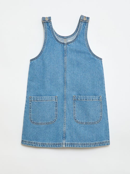 Robe salopette courte en jean - Kiabi