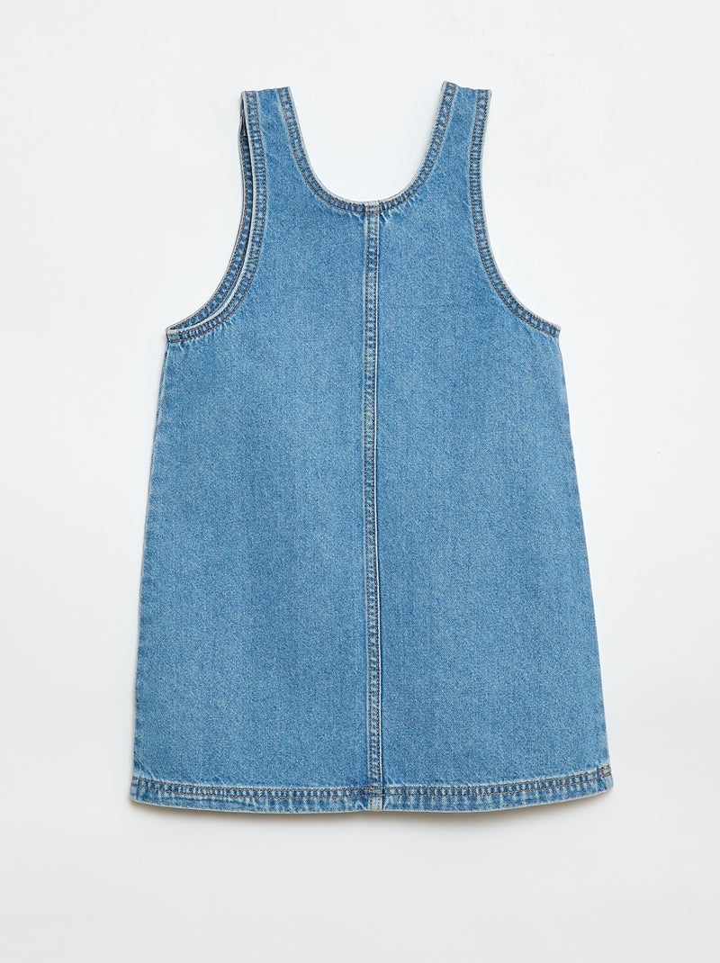 Robe salopette courte en jean Bleu - Kiabi