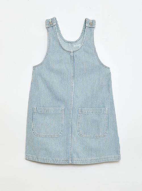Robe salopette courte en jean - Kiabi