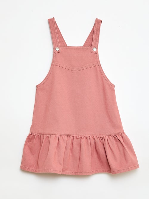 Robe salopette courte en jean - Kiabi