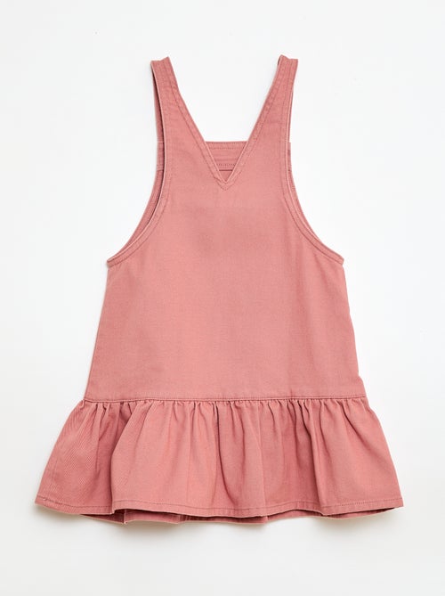 Robe salopette courte en jean - Kiabi